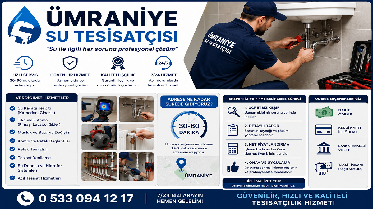 Ümraniye Su Tesisatı Tamircisi